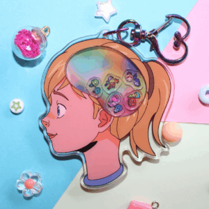 Inside Out shaker keychain