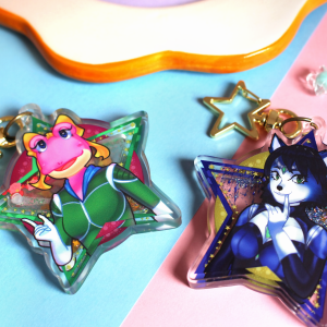 STAR FOX KRYSTAL AMANDA KEYCHAINS
