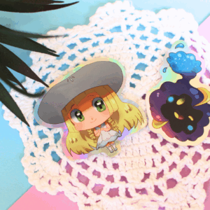Pokemon Sun and Moon stickers Lillie and Cosmog