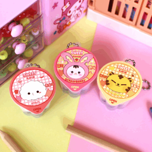 Miniteen pudding fanmerch keychains